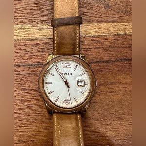 Fossil leather watch